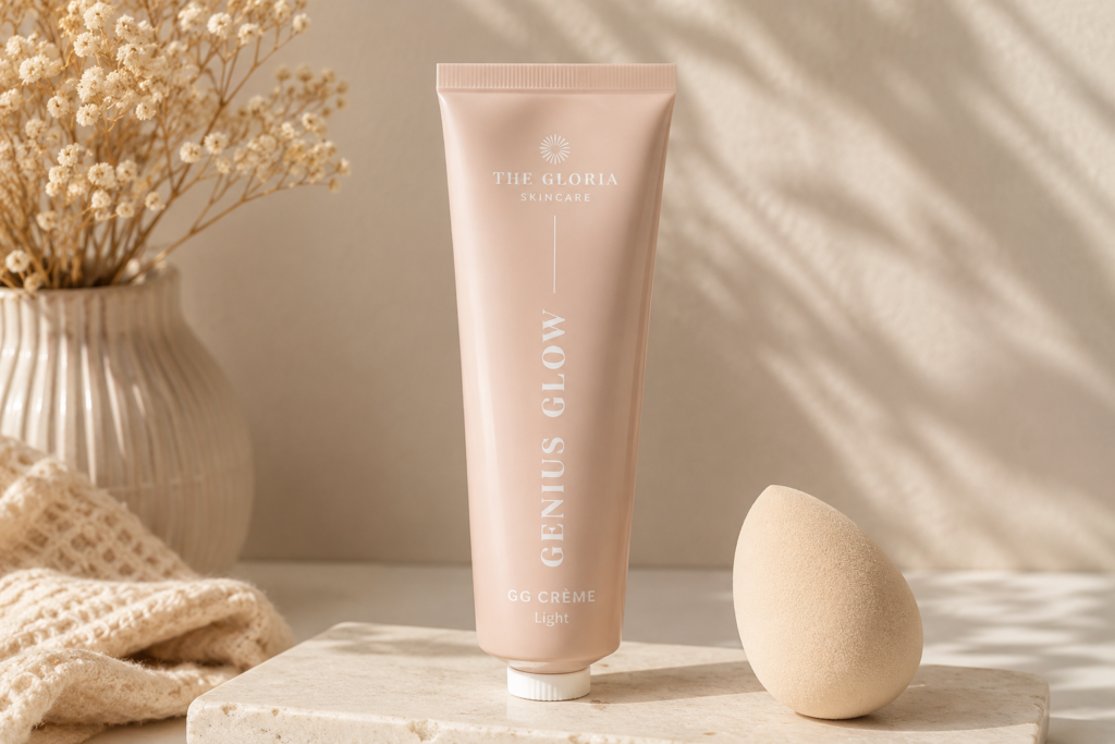 Die GG Creme Collagen Edition sorgt für einen ebenmäßigen Teint und enthält pflegende Inhaltsstoffe wie Niacinamid, Panthenol und Squalan.