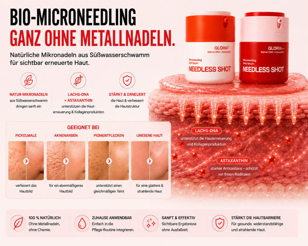 Bio-Microneedling mit natürlichen Spicules zur Unterstützung der Hauterneuerung bei Aknenarben