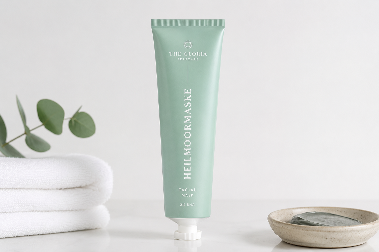Heilmoor Maske 2 % BHA von Gloria Skincare zur Pflege von unreiner Haut und sichtbaren Poren