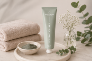 Gloria Heilmoormaske auf einer eleganten Spa-Unterlage mit Heilerde – sanfte Pflege bei Mitessern und verstopften Poren.